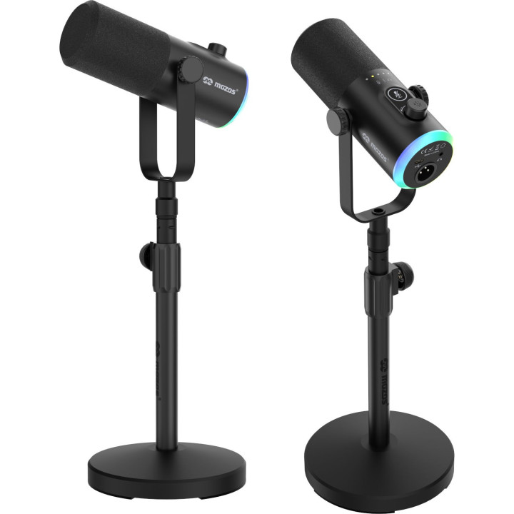 MOZOS GM-ONE mikrofon dynamiczny USB XLR RGB czarny