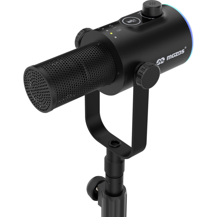 MOZOS GM-ONE mikrofon dynamiczny USB XLR RGB czarny