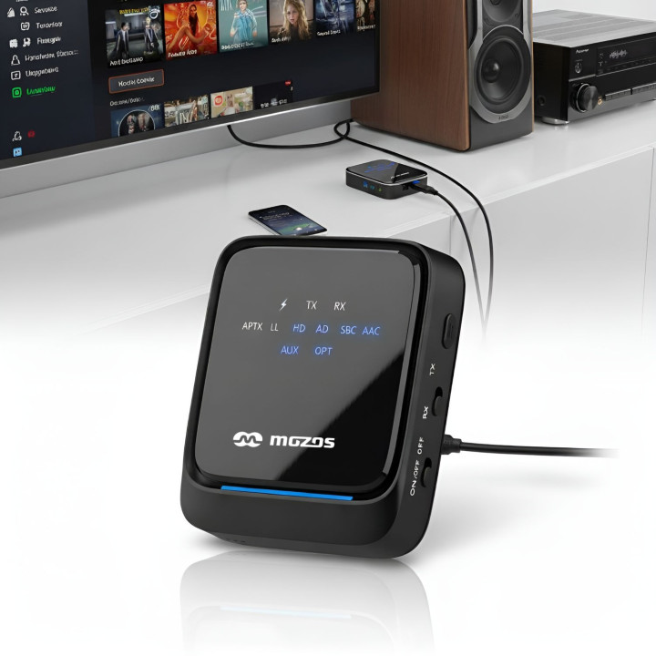 MOZOS B3 adapter bluetooth 5.2 nadajnik odbiornik aptX s/pdif