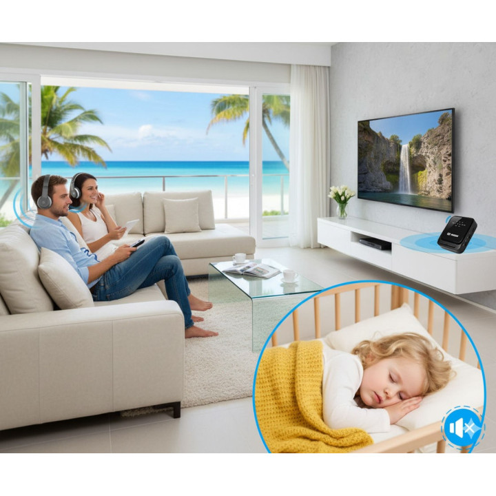 MOZOS B3 adapter bluetooth 5.2 nadajnik odbiornik aptX s/pdif