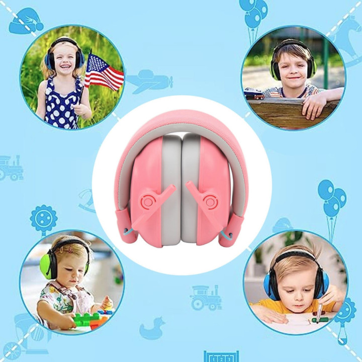 FONOTE EARMUFFS TWO PINK Nauszniki ochronne różowe