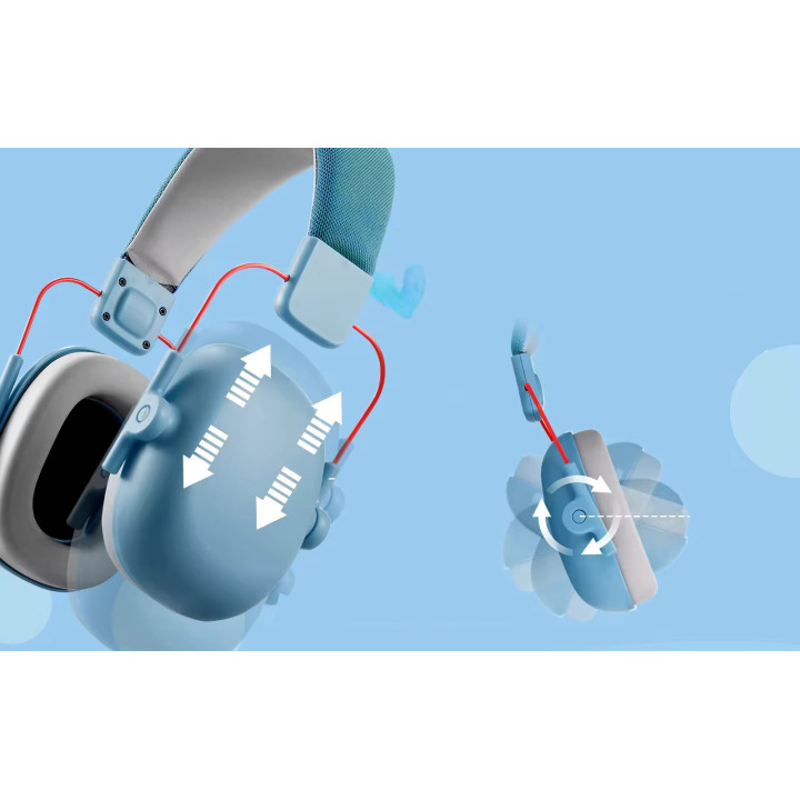 FONOTE EARMUFFS TWO BLUE Nauszniki ochronne niebieskie