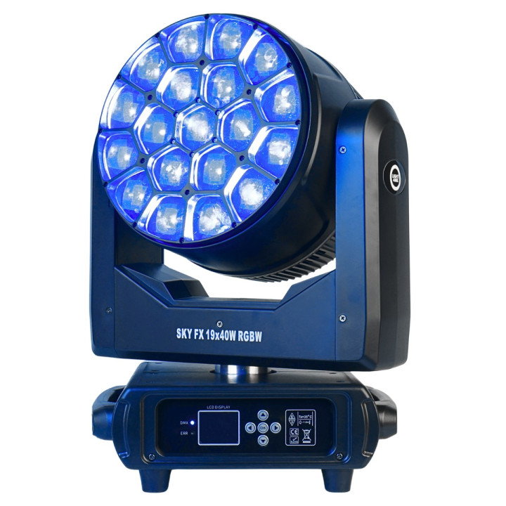 LIGHT4ME SKY FX 19x40W RGBW głowica ruchoma oświetlenie sceniczne LED