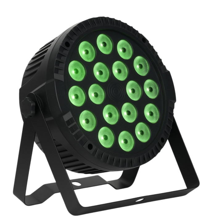 Reflektor sceniczny oświetlenie LED DMX pilot PAR RGBW 18x10W
