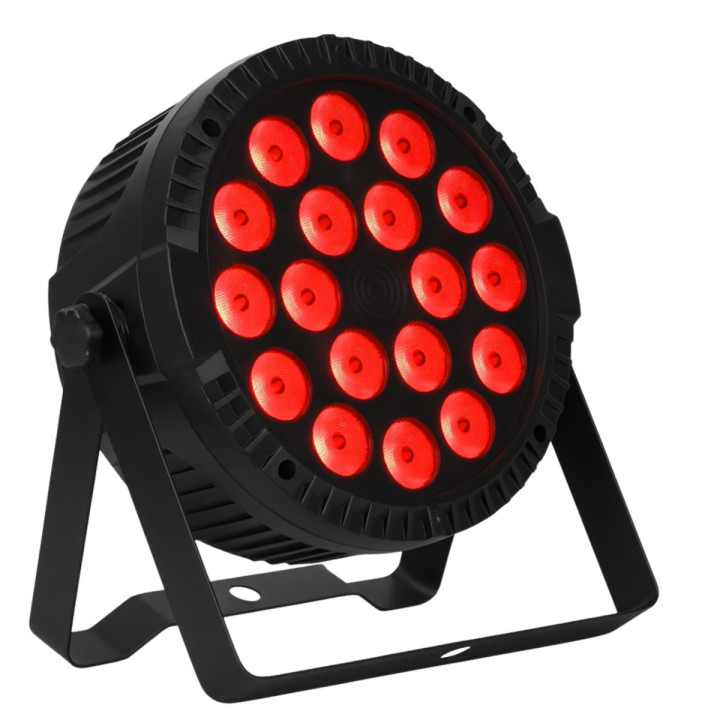 Reflektor sceniczny oświetlenie LED DMX pilot PAR RGBW 18x10W
