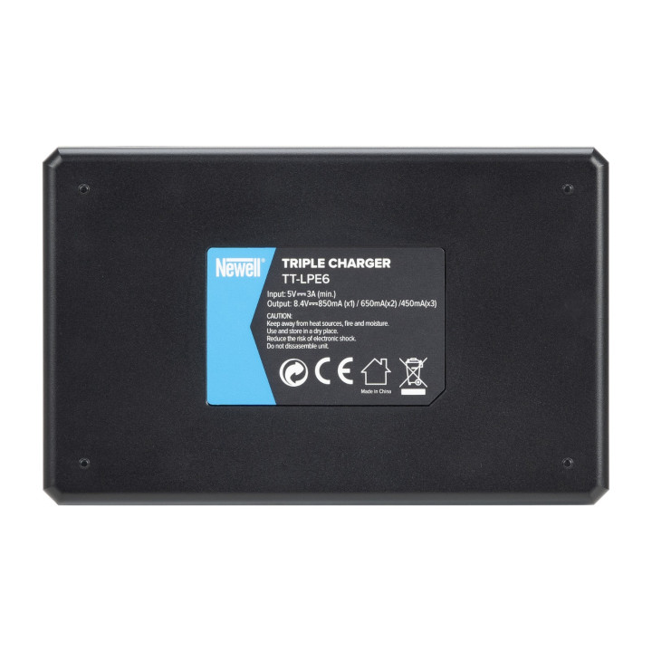 NEWELL NL4805 Ładowarka trójkanałowa do akumulatorów LP-E6 do Canon