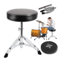 Stołek perkusyjny taboret siedzisko okrągły regulowany 38-58 cm 50kg