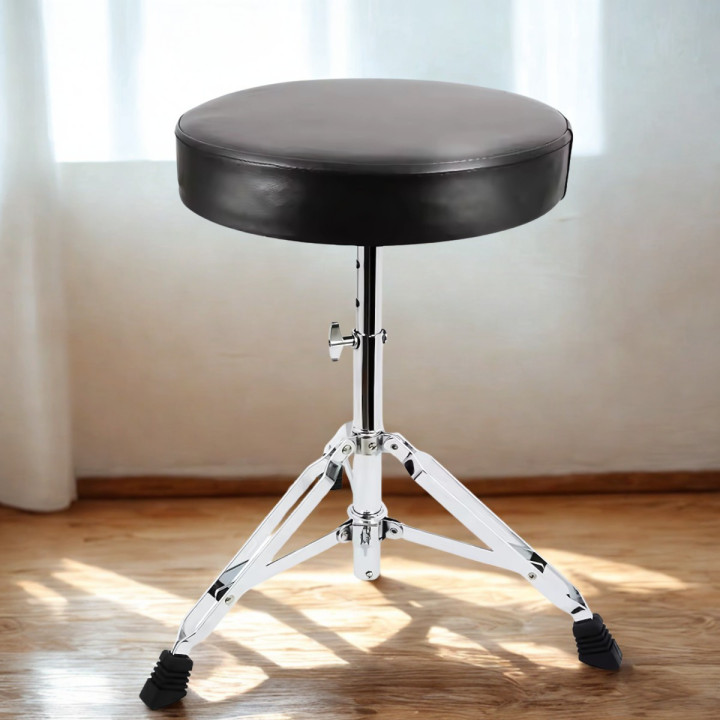 Stołek perkusyjny taboret siedzisko okrągły regulowany 38-58 cm 50kg