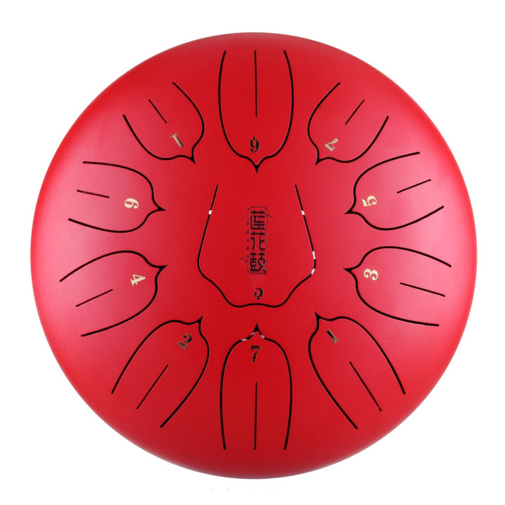 HLURU HUASHU Lotus tongue drum 12" 11 ton Red