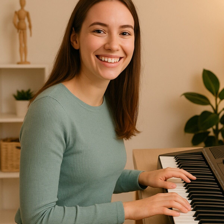 Keyboard elektroniczny 61 klawiszy pulpit do nut mikrofon przewodowy