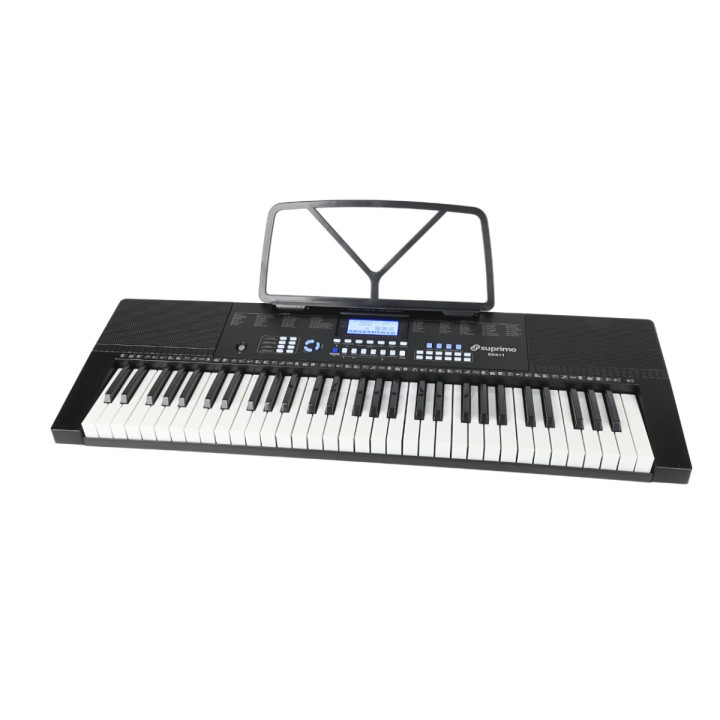 Keyboard elektroniczny 61 klawiszy pulpit do nut mikrofon przewodowy