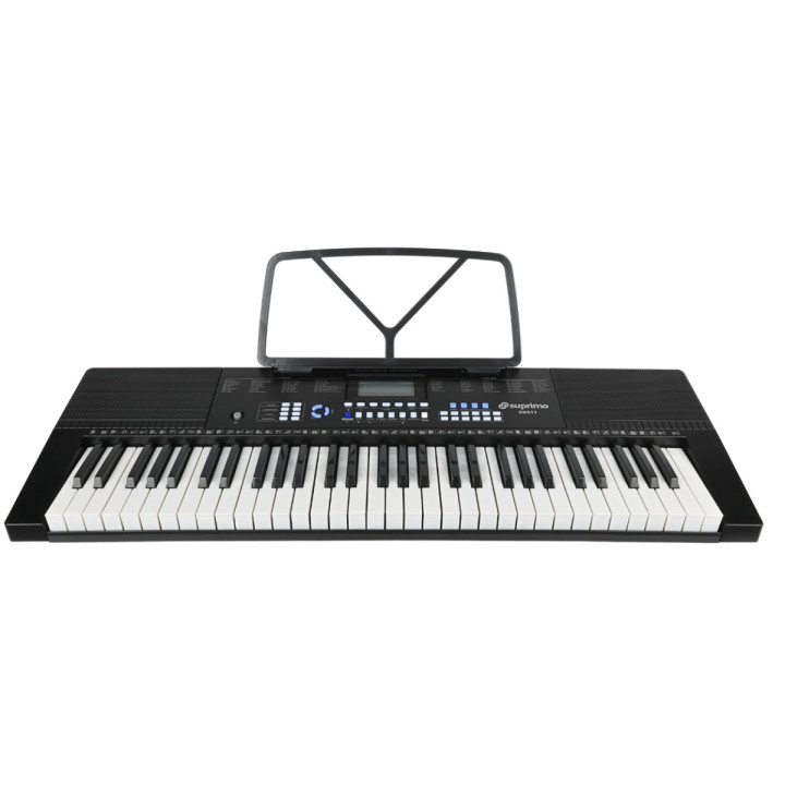 Keyboard elektroniczny 61 klawiszy pulpit do nut mikrofon przewodowy