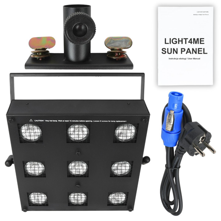 LIGHT4ME SUN PANEL blinder halogenowy sceniczne DMX 9x35W WW