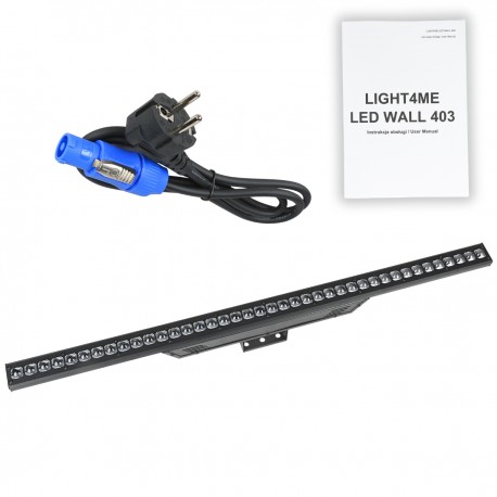 LIGHT4ME LED WALL 403 listwa oświetleniowa DMX dekoracja światłem 40x3W RGB - zdjęcia produktów ! 