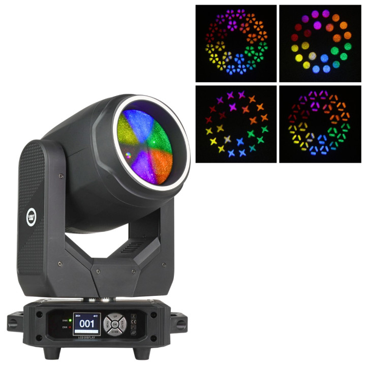 Głowica ruchoma oświetlenie sceniczne efekt ring 27x0,5W RGB LIGHT4ME