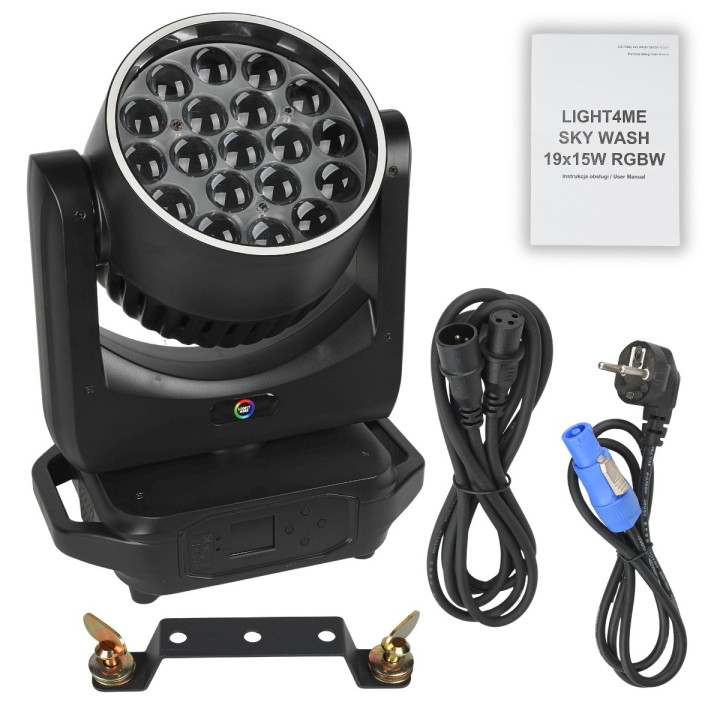 Głowica ruchoma oświetlenie estradowe efekt ring SKY WASH 19x15W RGBW