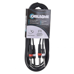 CABLE4ME przewód 2 x jack mono 6,3mm 2 x jack mono 6,3 3m