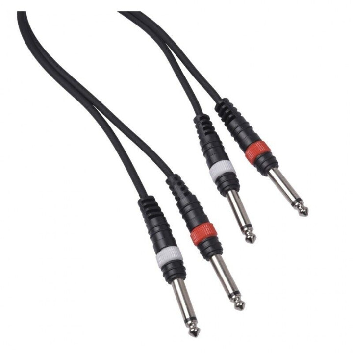 CABLE4ME przewód 2 x jack mono 6,3mm 2 x jack mono 6,3 3m