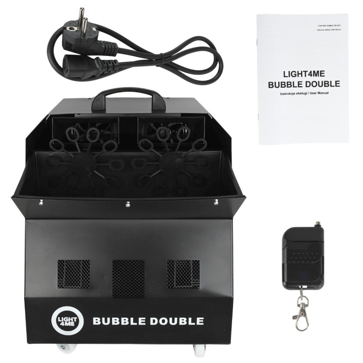 Wytwornica baniek 300W +  pilot bezprzewodowy LIGHT4ME BUBBLE DOUBLE