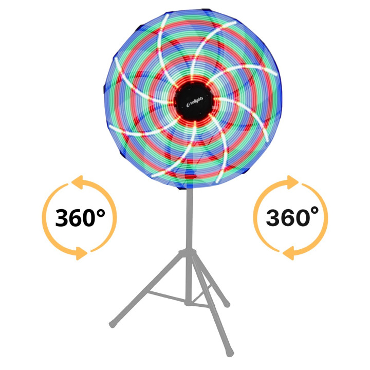 EVOLIGHTS VORTEX ruchomy efekt oświetleniowy DMX LED rotacja 360°
