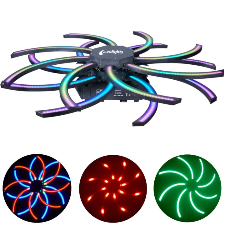 EVOLIGHTS VORTEX ruchomy efekt oświetleniowy DMX LED rotacja 360°