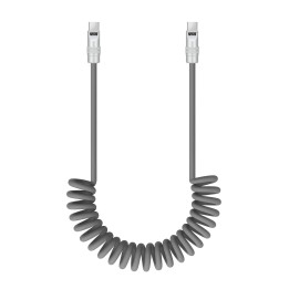 NEWELL NL4990 Kabel USB-C 100 W, 1,5 m silikonowy spiralny szary