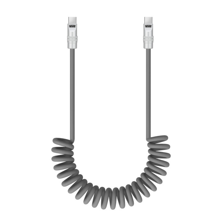 NEWELL NL4990 Kabel USB-C 100 W, 1,5 m silikonowy spiralny szary