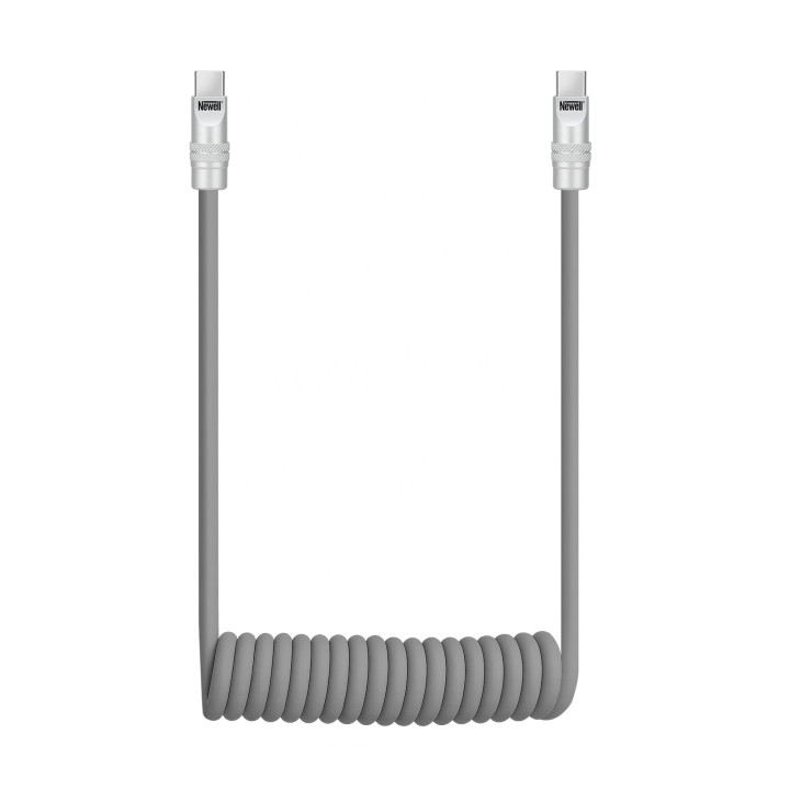 NEWELL NL4990 Kabel USB-C 100 W, 1,5 m silikonowy spiralny szary