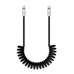 NEWELL NL4989 Kabel USB-C 100 W, 1,5 m silikonowy spiralny czarny