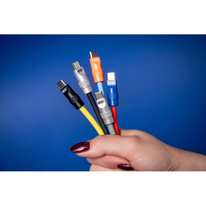 NEWELL NL4989 Kabel USB-C 100 W, 1,5 m silikonowy spiralny czarny