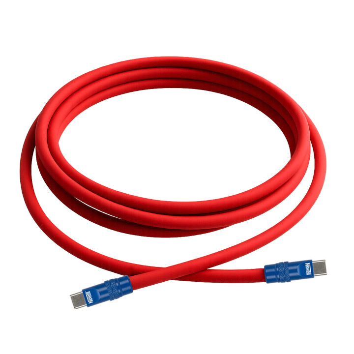 NEWELL NL4988 Kabel USB-C 100 W 2 m silikonowy czerwono-granatowy