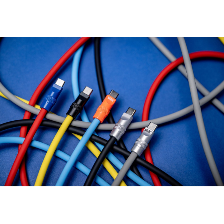 NEWELL NL4987 Kabel USB-C 100 W 2 m silikonowy żółto-czarny