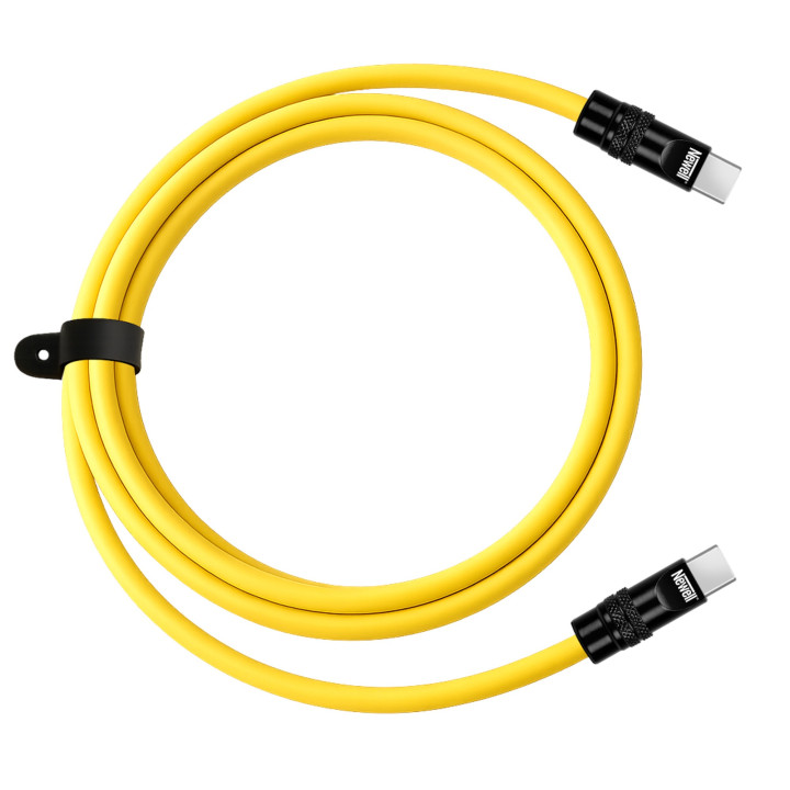 NEWELL NL4987 Kabel USB-C 100 W 2 m silikonowy żółto-czarny