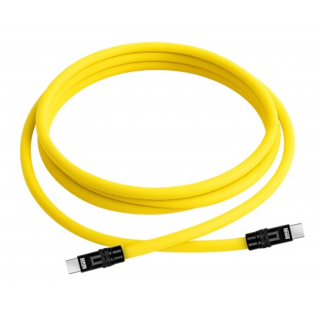 NEWELL NL4987 Kabel USB-C 100 W 2 m silikonowy żółto-czarny - zdjęcia produktów! 