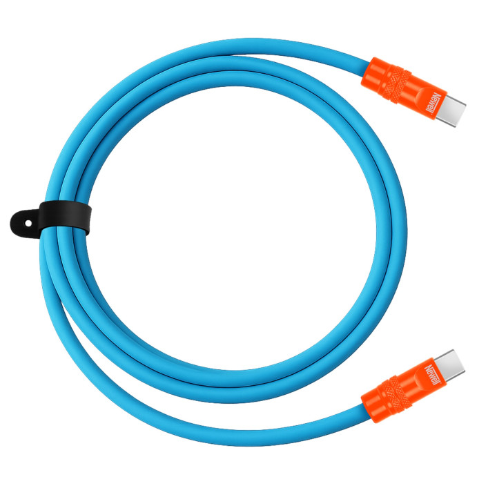 NEWELL NL4986 Kabel USB-C 100 W 2 m silikonowy niebiesko-pomarańczowy