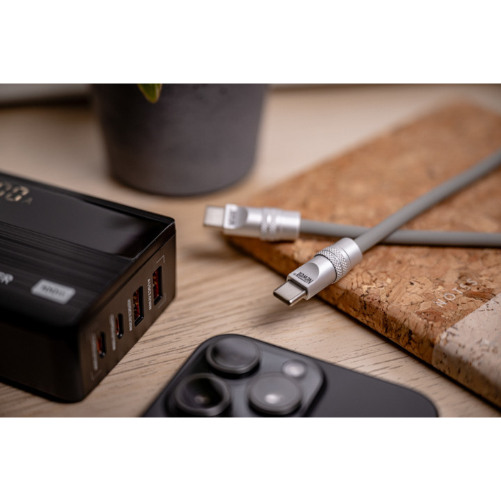 NEWELL NL4985 Kabel USB-C 100 W 2 m silikonowy szary