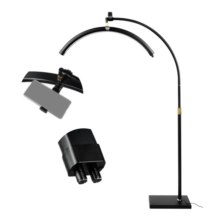 MITOYA MTYM8X Lampa kosmetyczna LED 2700-5600K na statywie czarna