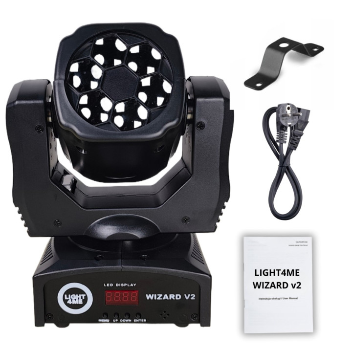 LIGHT4ME WIZARD v2 głowica ruchoma FX oświetlenie sceniczne DMX 6x10W RGBW LED