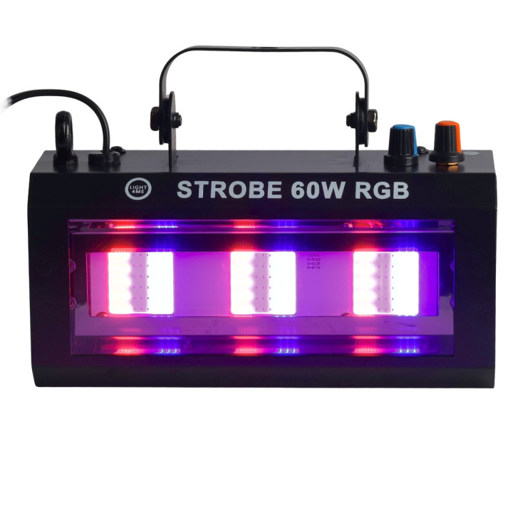 STROBE 60W RGB efekt oświetleniowy stroboskop sceniczny 3x20W COB LED