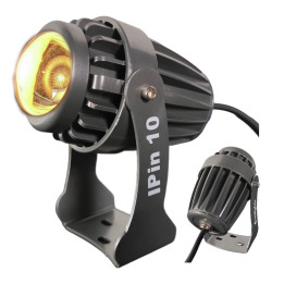 Reflektor sceniczny pinspot IP65 10W WW LED 2x uchwyt montażowy