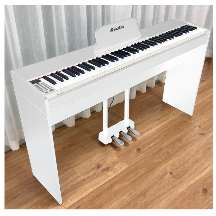 SUPRIMO SDP88 WH pianino cyfrowe stacjonarne ważone klawisze MIDI 2x10W stereo