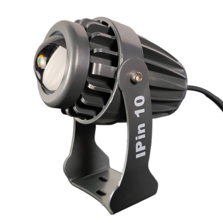 Reflektor sceniczny pinspot IP65 10W WW LED 2x uchwyt montażowy