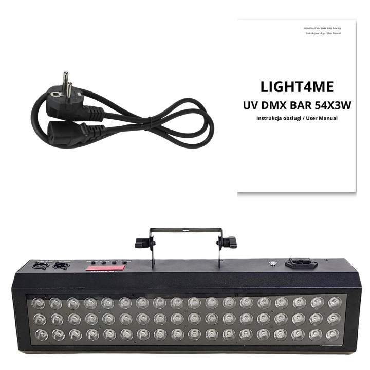 LIGHT4ME UV DMX BAR 54X3W efekt oświetleniowy listwa sceniczna LED IP20