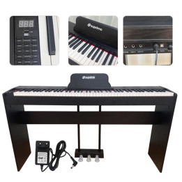 SDP88 BK pianino cyfrowe stacjonarne ważone klawisze MIDI 2x10W stereo