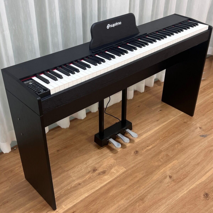 SDP88 BK pianino cyfrowe stacjonarne ważone klawisze MIDI 2x10W stereo