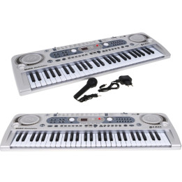 MQ-824USB Keyboard dla dzieci 5+ Mikrofon + Nagrywanie USB Srebrny