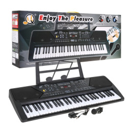 Keyboard z trybem nauki dla dzieci 5+ Stojak na nuty Mikrofon Radio