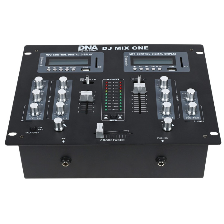 Analogowy mikser dźwięku stereo Bluetooth USB SD 2 kanały MP3