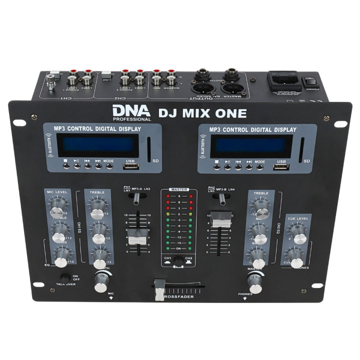 Analogowy mikser dźwięku stereo Bluetooth USB SD 2 kanały MP3