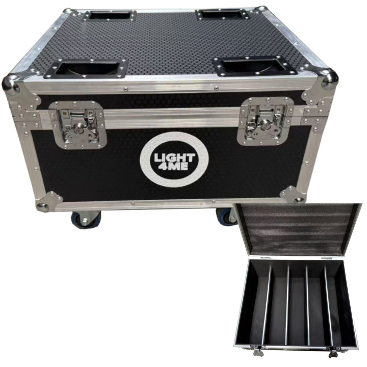 Solidna skrzynia transportowa na 4 stroboskopy sceniczne STROBE 4IN1